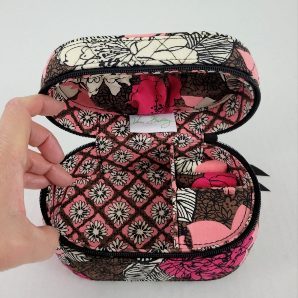 Vera Bradley Travel Case Zip-Up  Jewelry Box Organizer